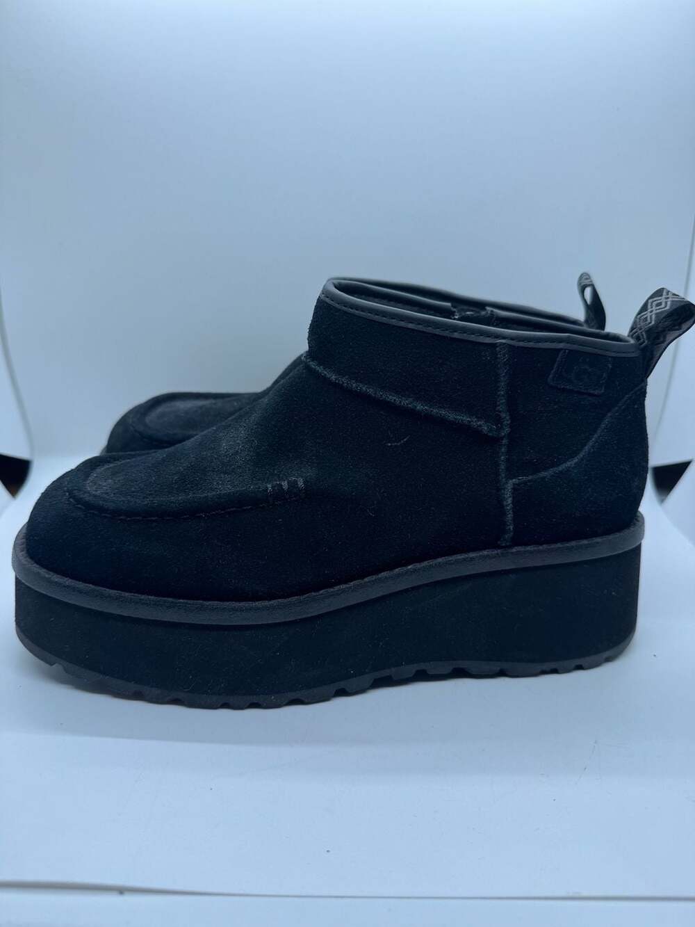 UGG Cityfunc Ultra Mini Bootie Size 6 Black Suede